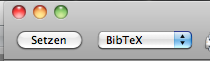 TeXshop Setzten Knopf